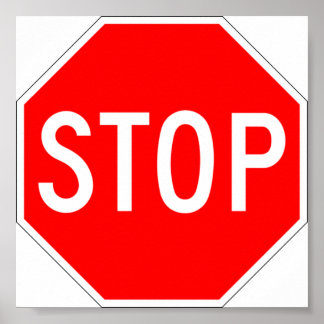 Poster Parar Aviso de Sinal