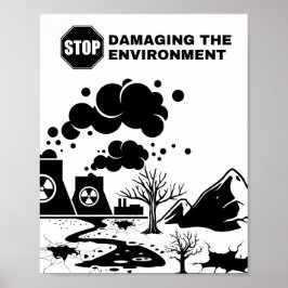 Poster parar de danificar o ambiente