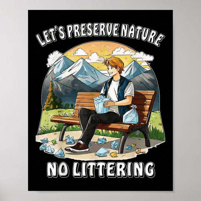 Poster Parar De Esfolar A Proteção Da Natureza Pro (Frente)