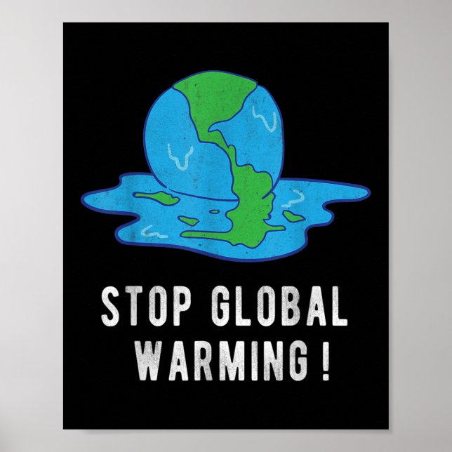 Poster Parar o aquecimento global das alterações climátic (Frente)