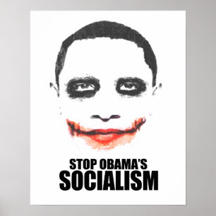PÓSTER PARAR O SOCIALISMO OBAMA
