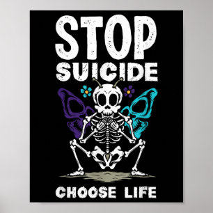Poster Parar o suicídio Escolher a Vida do Suicídio