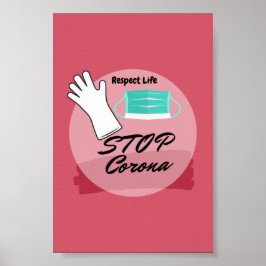 Poster Parar o vírus Corona