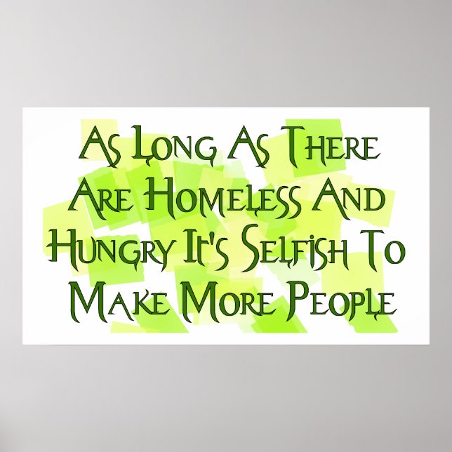 Póster Parar sobrepovoamento (Frente)