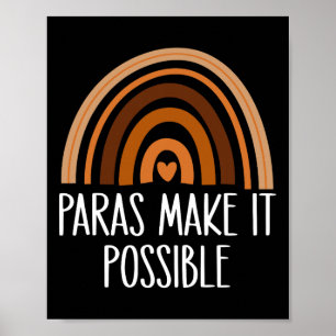 Poster Parás Arco-íris Tornam Possível Paraprofissional P