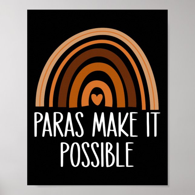Poster Parás Arco-íris Tornam Possível Paraprofissional P (Frente)