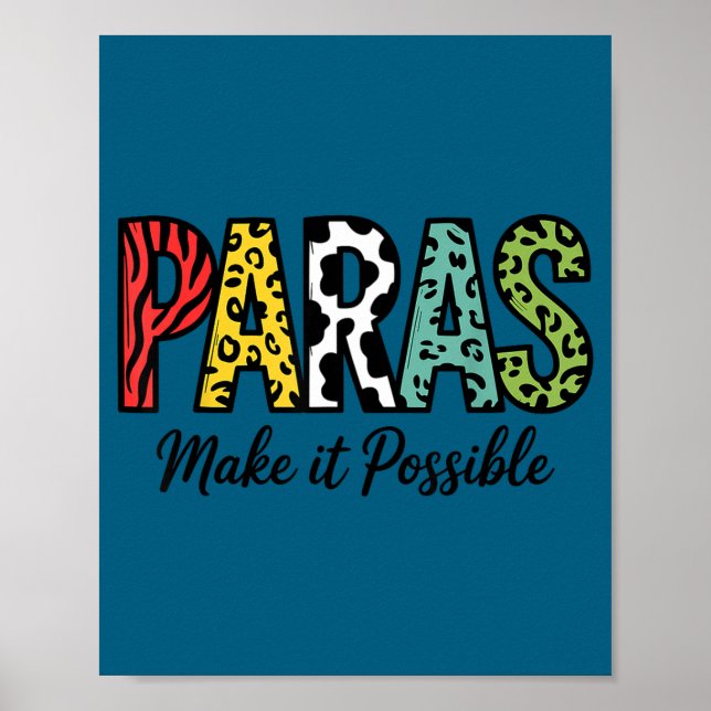 Poster Paras tornam possível professor paraprofissional (Frente)