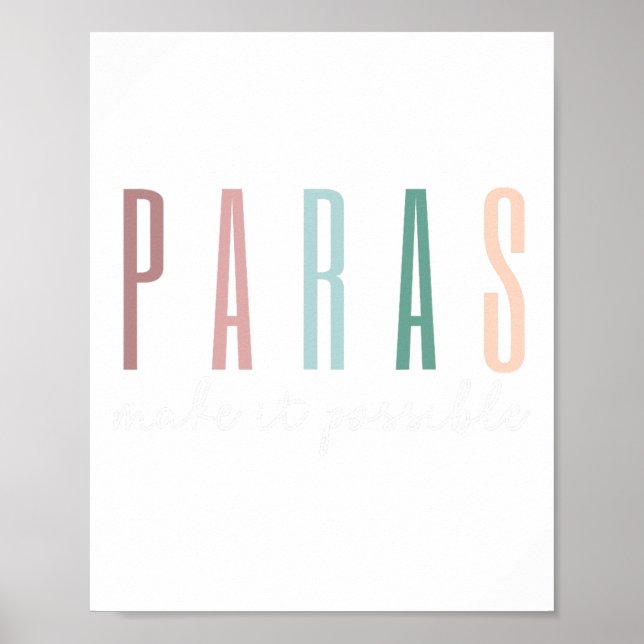 Poster Paras Tornam Possível Profissional Auxiliar de Ens (Frente)