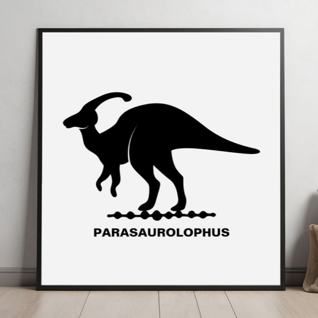 Poster Parasaurolophus Dinosaur Silhouette (Criador carregado)