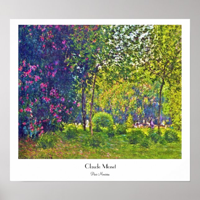 Póster Parc Monceau Claude Monet (Frente)