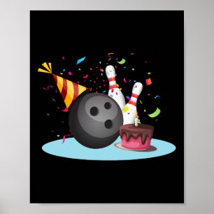 Poster Parceiro da Boliche de Festa de aniversário bolich