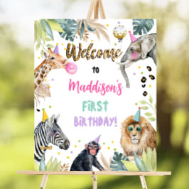 Poster Parceiros Safari Garota Selvagem Boas-vindas