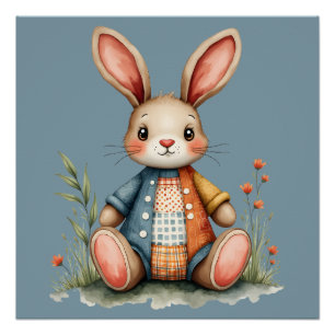 Póster Parcelaria Whimswork Bunny Cottagecore Woodland
