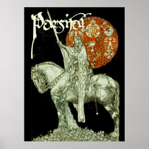 Poster PARCIFAL EM BUSCA DO SANTO-CHUMBO, PRETO, vermelho