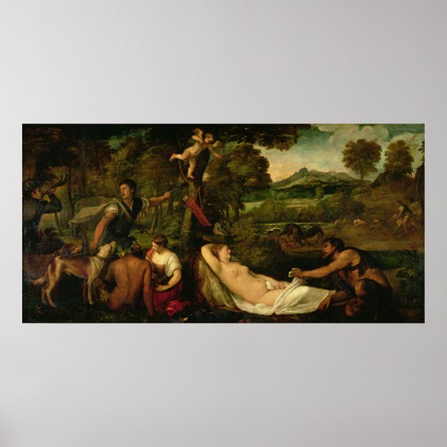 Poster Pardo Venus ou Júpiter e Antiope (Frente)