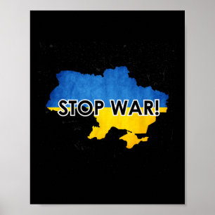 Poster Pare a Guerra na Ucrânia Apoie os Ucranianos Sem G