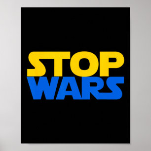 Poster Pare as Guerras Ucrânia Slava Bandeira Ucraniana G