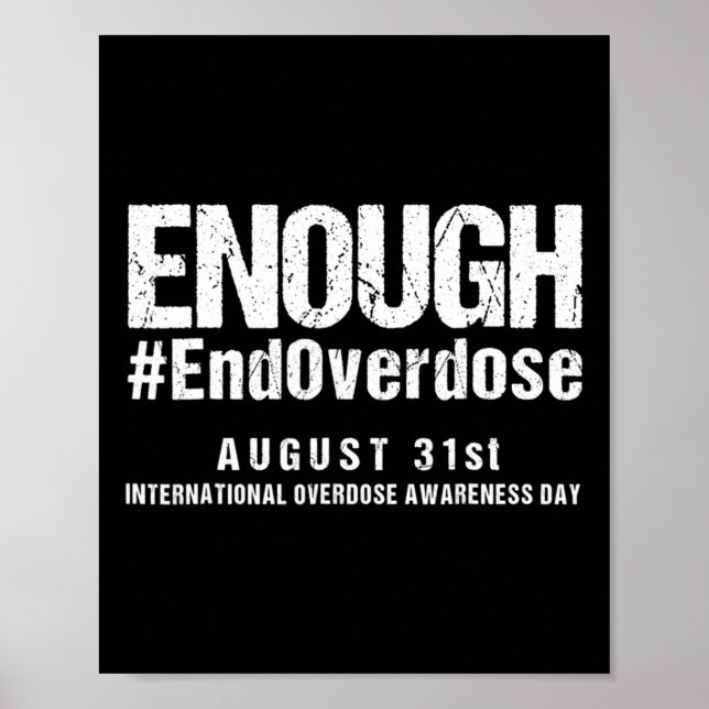 Poster Pare com a Overdose Dia Internacional de Conscient (Frente)