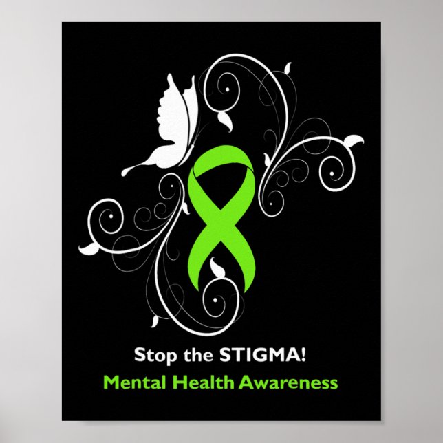 Poster Pare com o Estigma - Conscientização sobre Saúde M (Frente)