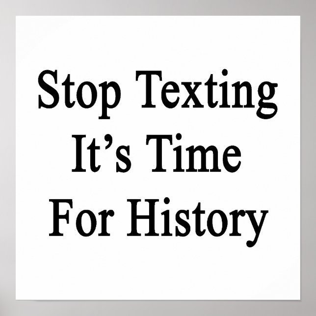 Poster Pare de mandar SMS É hora da história (Frente)