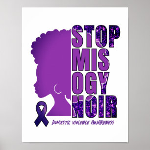 Poster PARE DE MISOGINÓIR Conscientização sobre Violência