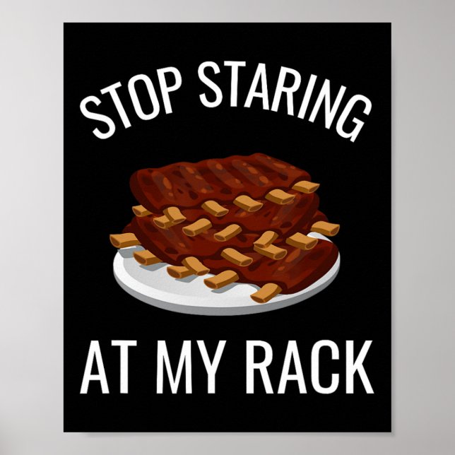 Poster Pare de olhar para meu Rack divertido Rack de cost (Frente)