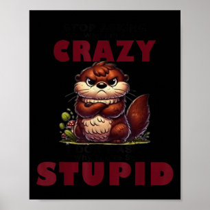 Poster Pare de Perguntar Por Que Eu Sou Um Louco Eu Não P