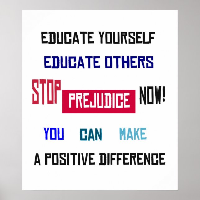 Póster Pare De Preconceito Agora! Pôster (Frente)