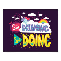 Pare de sonhar, comece a fazer roxo escuro