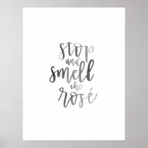 Pare e cheire a Rosa - Arte do carrinho de Bar