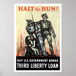 Poster Pare o huno! Compre obrigações do Estado dos E.U