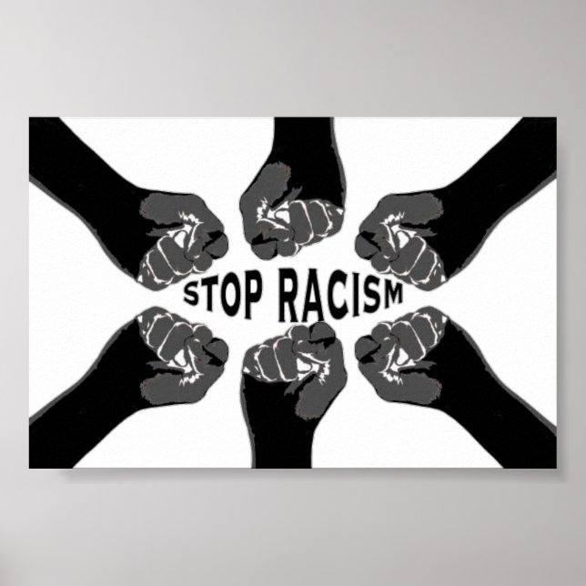 Poster Pare o Racismo (Frente)