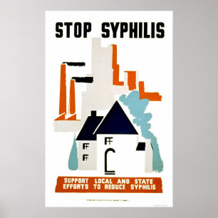 Póster Pare o Syphilis 1940 WPA