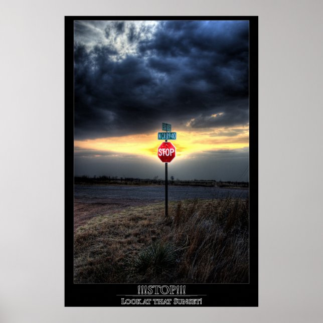 Póster PARE! Olha para aquele Sunset! (Frente)