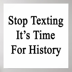 Poster Pare Texting que é hora para a história