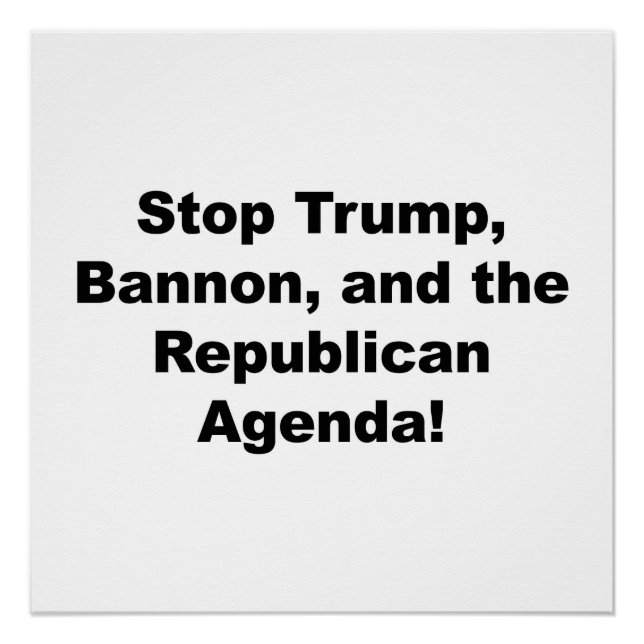 Póster Pare Trump, Bannon e a Agenda Republicana (Frente)