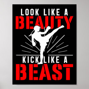 Poster Parece Beleza Chuta Como Besta Kickboxer Atlética