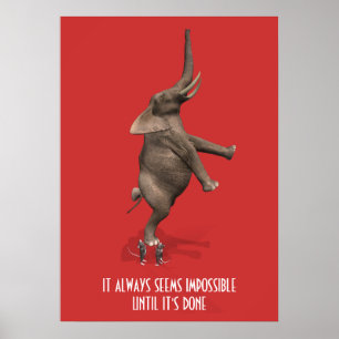 Póster Parece sempre impossível até que faça!!