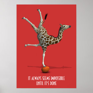 Póster Parece sempre impossível até que faça o slogan