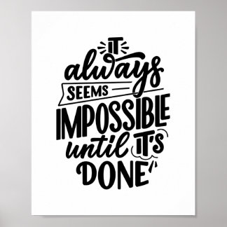 Poster Parece sempre impossível até que seja feito