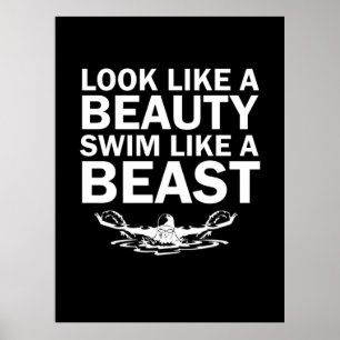 Poster Parece Uma Natação De Beleza Como Uma Besta