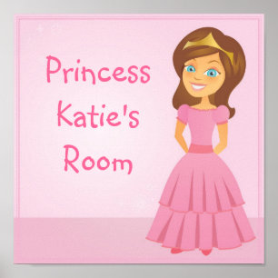 Póster Parede Arte dos desenhos animados da princesa