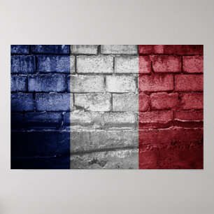 Poster Parede de bandeira da França