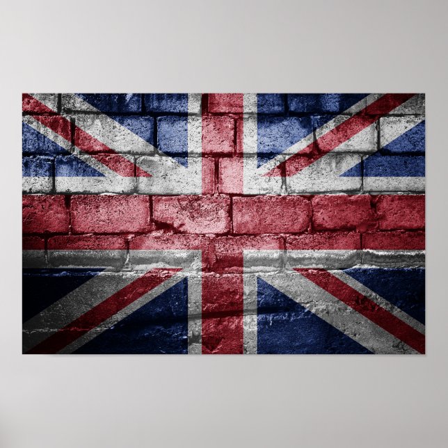 Poster Parede de bandeira do Reino Unido (Frente)