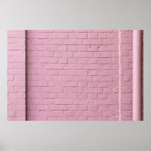 Poster Parede de betão rosa