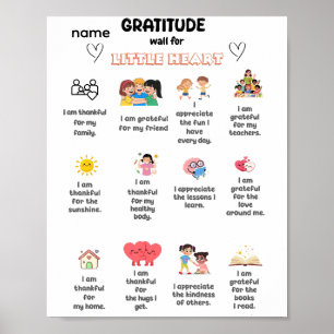 Poster Parede de Gratidão para Coraçãozinho