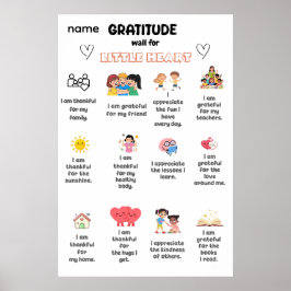 Poster Parede de Gratidão para Coraçãozinho