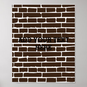 Poster Parede de Tijolo Personalizada