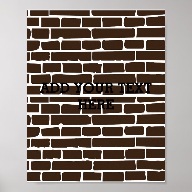 Poster Parede de Tijolo Personalizada (Frente)