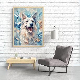 Poster Parede dos Cachorros Arte/ tom azul [2/3]
